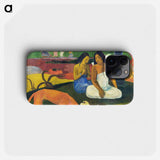 I Raro Te Oviri (Under the Pandanus) - ポール ゴーギャン Phone Case.