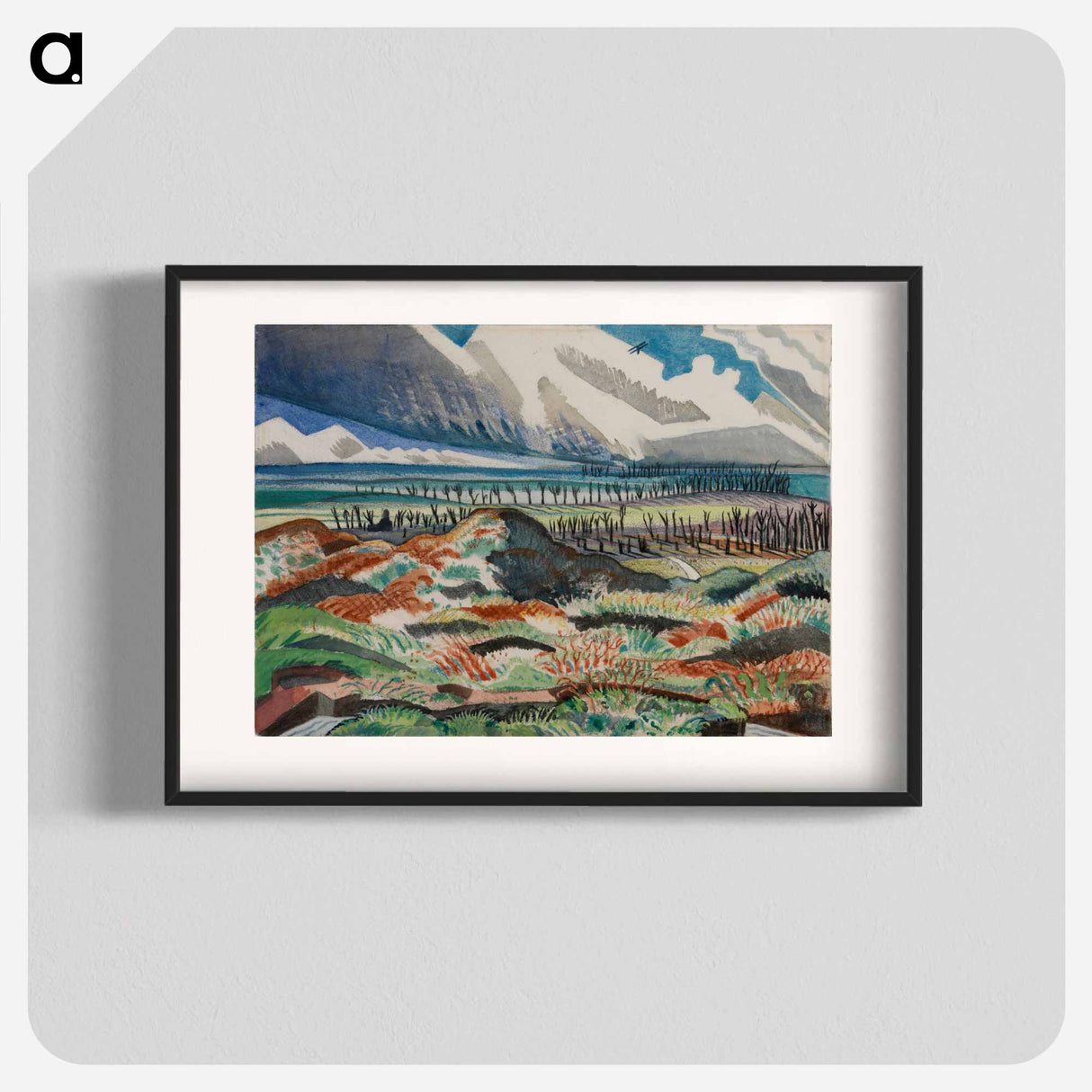 Ruined Country- Old Battlefield, Vimy, near La Folie Wood - Paul Nash Poster.