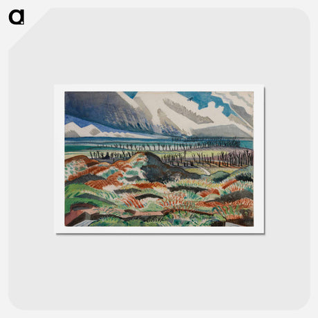 アートポストカード-Ruined Country- Old Battlefield, Vimy, near La Folie Wood - ポール ナッシュ Postcard.