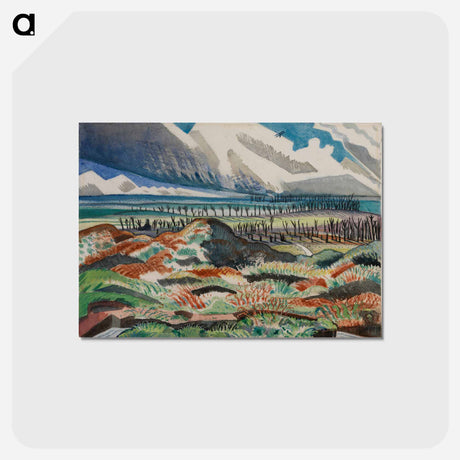 アートポストカード-Ruined Country- Old Battlefield, Vimy, near La Folie Wood - ポール ナッシュ Postcard.