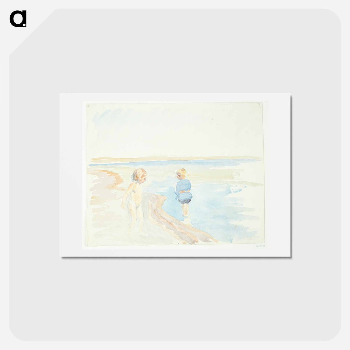 アートポストカード-Children at the Beach
 - ピーター ハンセン Postcard.