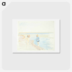アートポストカード-Children at the Beach
 - ピーター ハンセン Postcard.