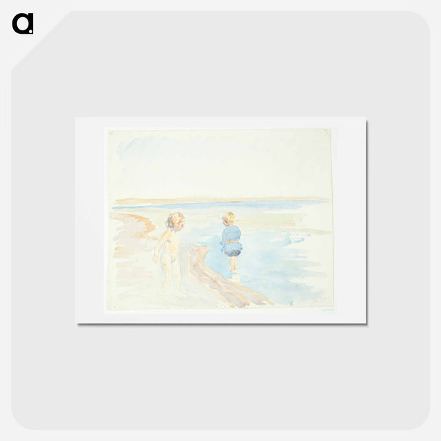 アートポストカード-Children at the Beach
 - ピーター ハンセン Postcard.