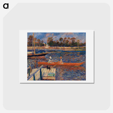 アートポストカード-The Seine at Argenteuil - ピエール オーギュスト ルノワール Postcard.