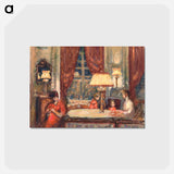 アートポストカード-Evening Under the Lamps
 - ピエール ボナール Postcard.