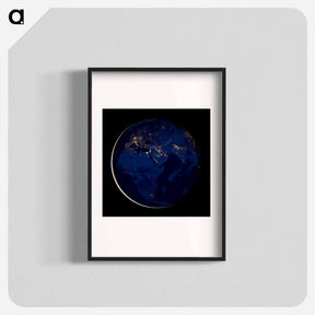 アートポスター-Nocturnal Hemispheric View
 - 地球 Poster.