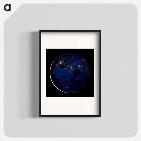アートポスター-Nocturnal Hemispheric View
 - 地球 Poster.