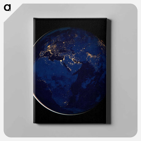 アートパネル-Nocturnal Hemispheric View
 - 地球 Canvas.
