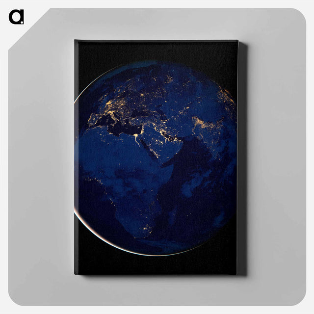 アートパネル-Nocturnal Hemispheric View
 - 地球 Canvas.