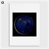 アートポスター-Nocturnal Hemispheric View
 - 地球 Poster.