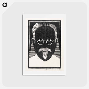 アートポストカード-Self-Portrait with Glasses and Goatee
 - サミュエル ジェスルン Postcard.
