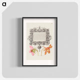アートポスター-French Rose and Dwarf Nasturtium
 - 書道のお手本 Poster.