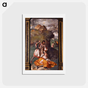 アートポストカード-The Miracle of the Jealous Husband - ティツィアーノ ヴェチェッリオ Postcard.