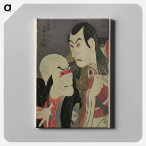 アートパネル-Kabuki Actors Sawamura Yodogorō II as Kawatsura Hōgen and Bandō Zenji as Oni Sadobō - 東洲斎 写楽 Canvas.