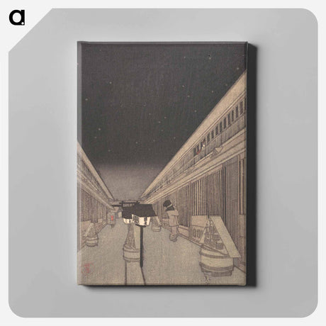 アートパネル-Main Street of the Yoshiwara on a Starlight Night
 - 歌川 国貞 Canvas.
