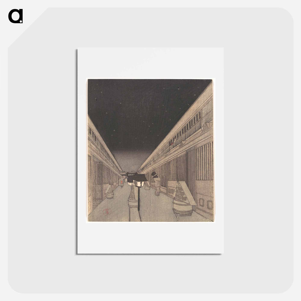 アートポストカード-Main Street of the Yoshiwara on a Starlight Night
 - 歌川 国貞 Postcard.