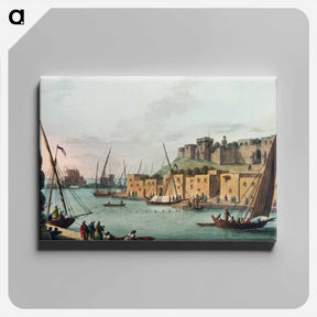 アートパネル-Castle in the Island of Tortosa - オスマン帝国領内の景色 Canvas.