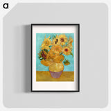 Vase with Twelve Sunflowers - Vincent van Gogh Poster.