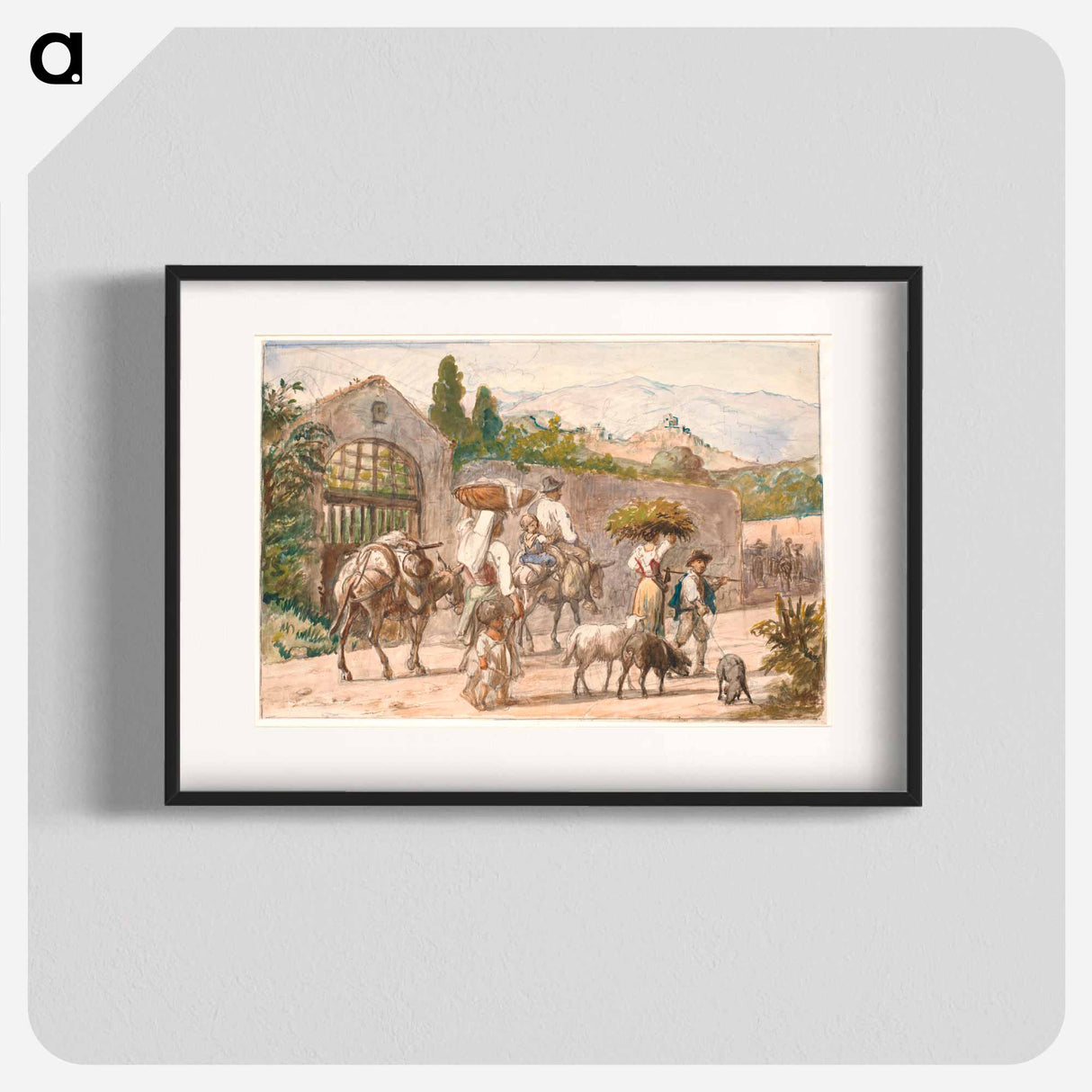 Peasants on their way to Rome - ヴィルヘルム マーストランド Poster.