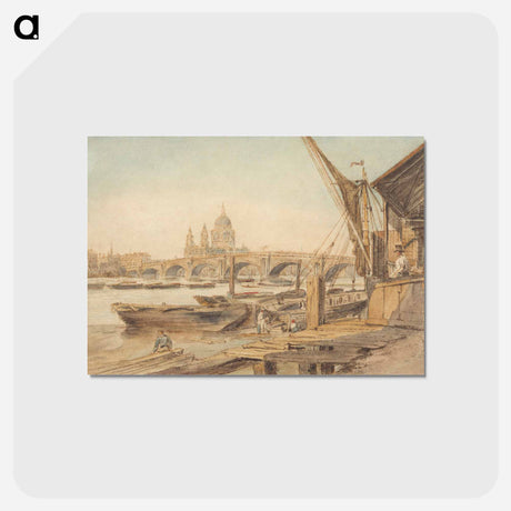 アートポストカード-St. Paul's Cathedral and Blackfriar's Bridge - ウィリアム ヘンリー ハント Postcard.