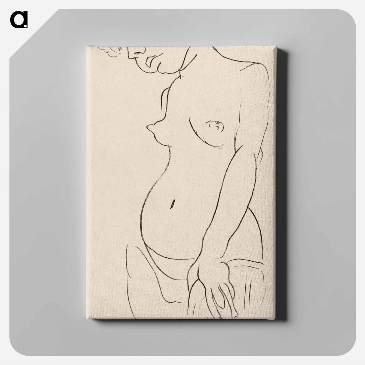アートパネル-Naked woman showing her breasts
 - イェール大学アートギャラリー Canvas.