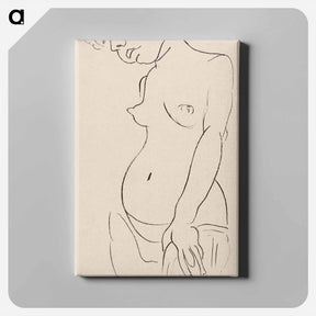 アートパネル-Naked woman showing her breasts
 - イェール大学アートギャラリー Canvas.