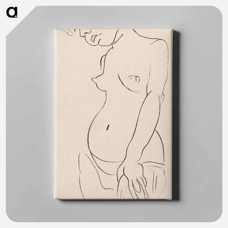 アートパネル-Naked woman showing her breasts
 - イェール大学アートギャラリー Canvas.