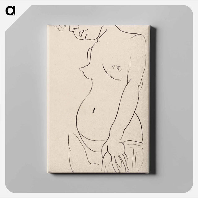 アートパネル-Naked woman showing her breasts
 - イェール大学アートギャラリー Canvas.