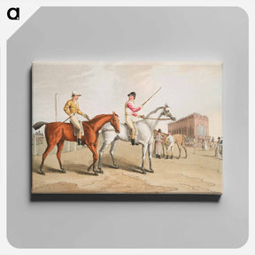 アートパネル-Illustration of jockies from The Costume of Yorkshire - 19世紀のヨークシャー Canvas.