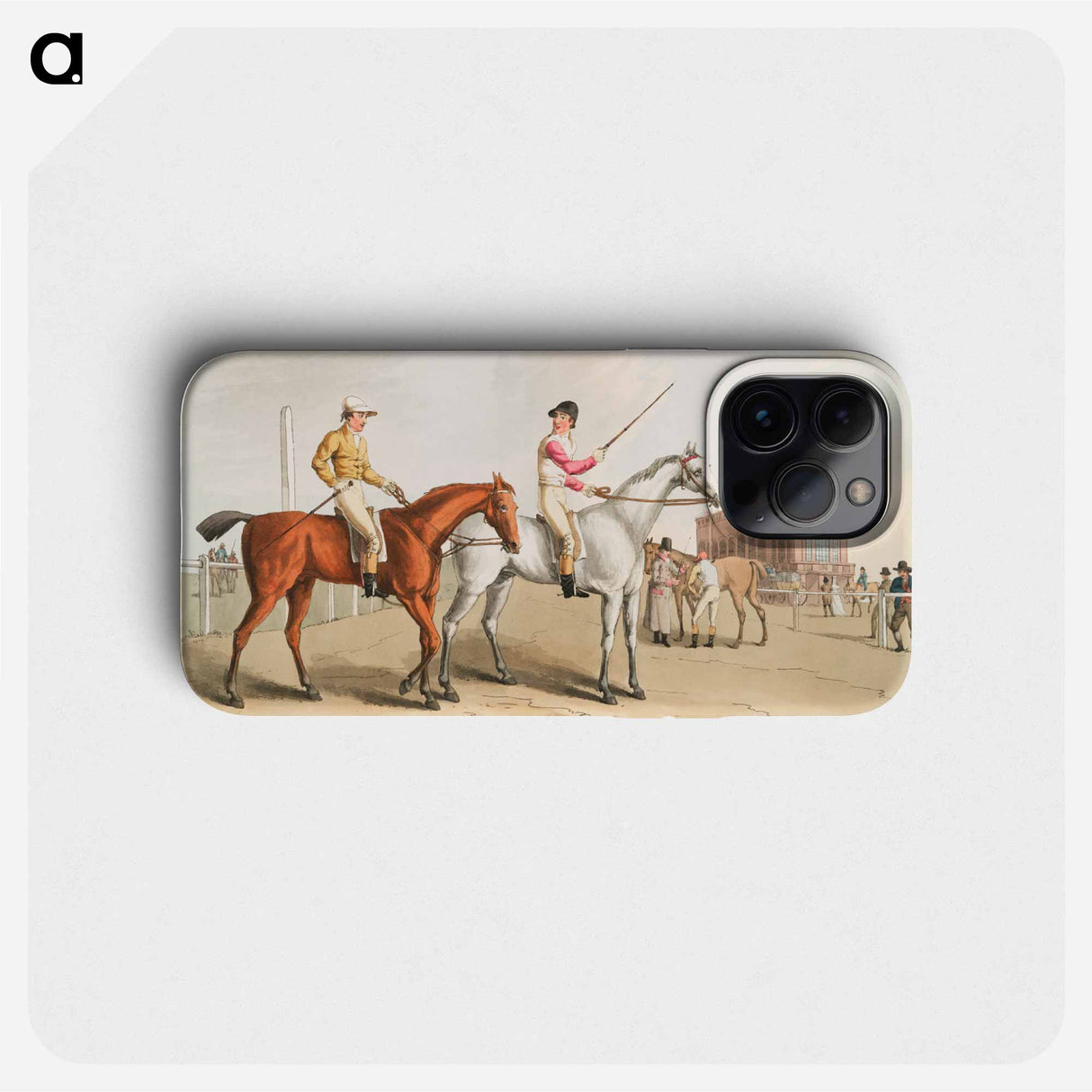 Illustration of jockies from The Costume of Yorkshire - 19世紀のヨークシャー Phone Case.