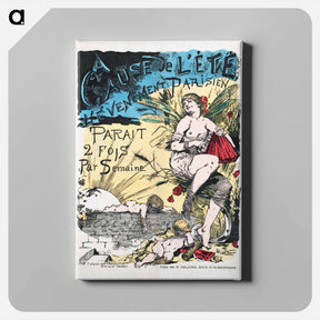 アートパネル-A cause de l'été, l'Evénement parisien paraît 2 fois par semaine - アドルフ レオン ウィレット Canvas.