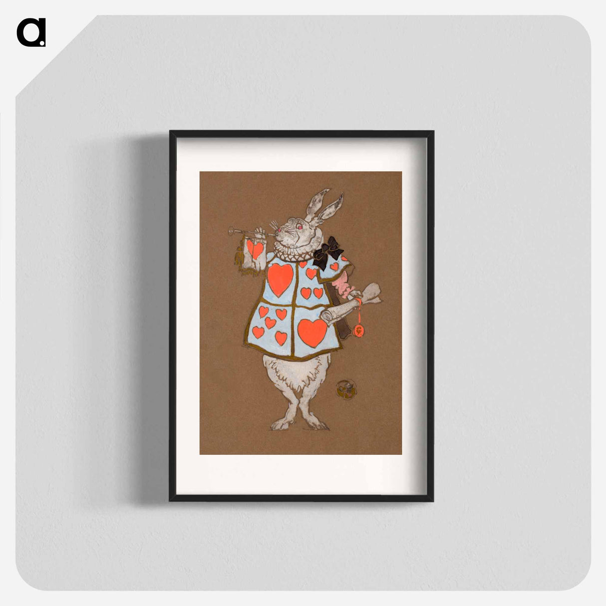 White Rabbit with Herald's Costume Design - Alice in Wonderland Poster.