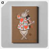 White Rabbit with Herald's Costume Design - Alice in Wonderland Canvas.