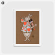 アートポストカード-White Rabbit with Herald's Costume Design - 不思議の国のアリス Postcard.