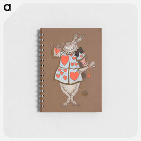 アートメモ帳-White Rabbit with Herald's Costume Design - 不思議の国のアリス Memo.