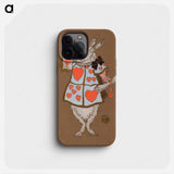 White Rabbit with Herald's Costume Design - Alice in Wonderland Phone Case.
