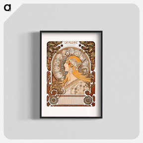 アートポスター-Zodiaque or La Plume - アルフォンス ミュシャ Poster.