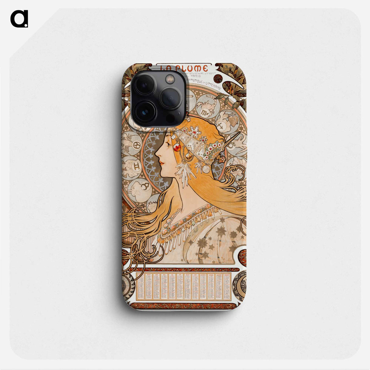 Zodiaque or La Plume - アルフォンス ミュシャ Phone Case.