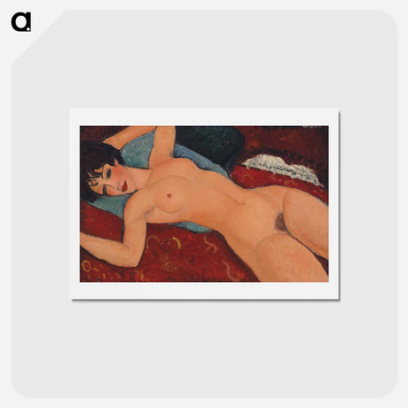 アートポストカード-Nu couché - アメデオ モディリアーニ Postcard.