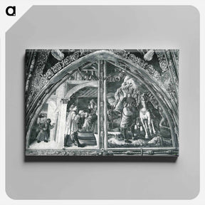 アートパネル-Scenes from the Life of St.Christopher - アンドレア マンテーニャ Canvas.