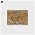 アートポストカード-Noua, et integra uniuersi orbis descriptio - アンティーク地図 Postcard.