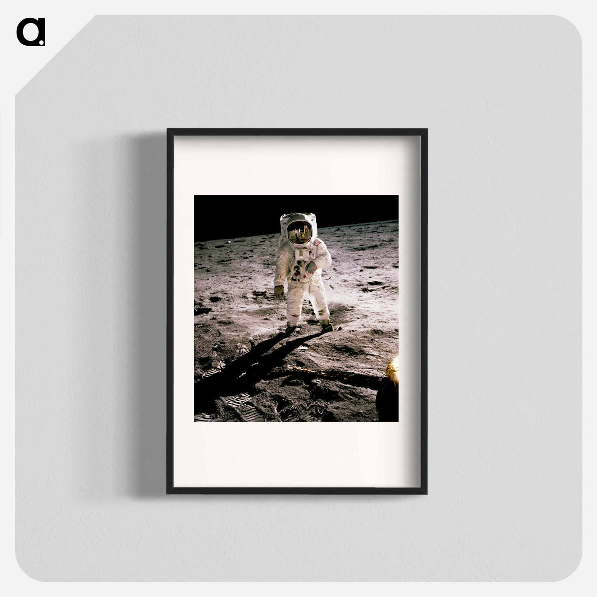 Edwin Aldrin walking on the lunar surface - Apollo Moon Landing Poster.