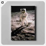 Edwin Aldrin walking on the lunar surface - Apollo Moon Landing Canvas.