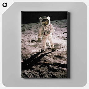 アートパネル-Edwin Aldrin walking on the lunar surface - アポロ月面着陸 Canvas.