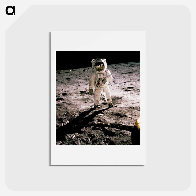 アートポストカード-Edwin Aldrin walking on the lunar surface - アポロ月面着陸 Postcard.