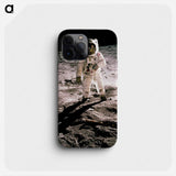 Edwin Aldrin walking on the lunar surface - Apollo Moon Landing Phone Case.