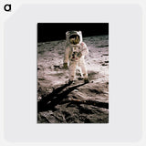 Edwin Aldrin walking on the lunar surface - アポロ月面着陸 Postcard.