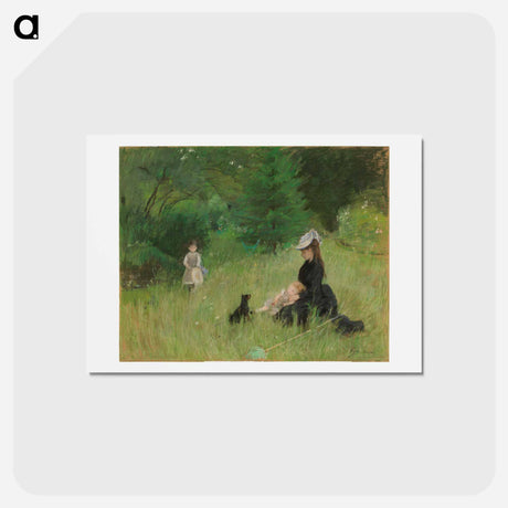 アートポストカード-Dans le parc
 - ベルト モリゾ Postcard.