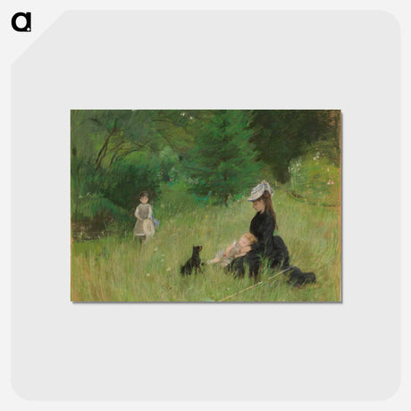 アートポストカード-Dans le parc
 - ベルト モリゾ Postcard.