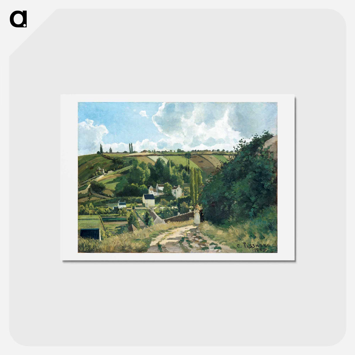 アートポストカード-Jalais Hill, Pontoise - カミーユ ピサロ Postcard.